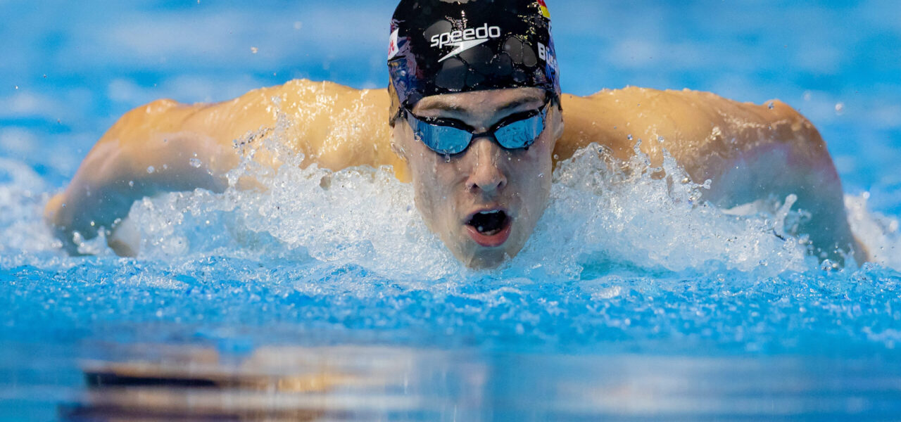 World Championships Arena, Singapur 3.8.2025: World Aquatics Championships Singapur 2025 - Schwimmen Vorlaeufe Tag 8, Cedric Buessing (Photo by JoKleindl)